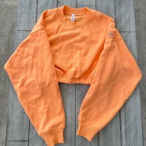 ALO Yoga Orange Cropped Sweatshirt